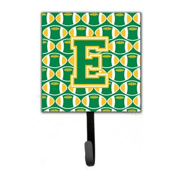 Carolines Treasures Letter E Football Green and Gold Leash or Key Holder CJ1069-ESH4 Small Multicolor 